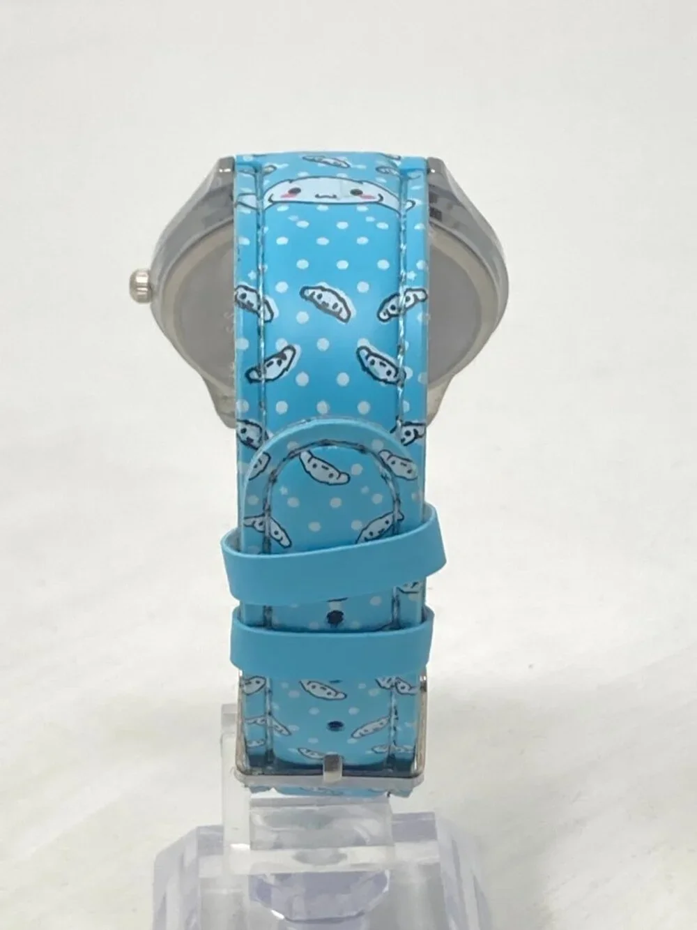 Cinnamoroll Womens Watch 36mm Silver Tone Sanrio Faux Leather New Battery 8.75